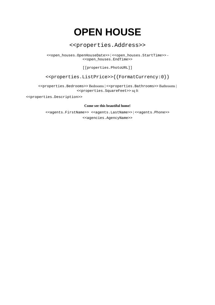 Preview of the Open House Invitation Flyer template